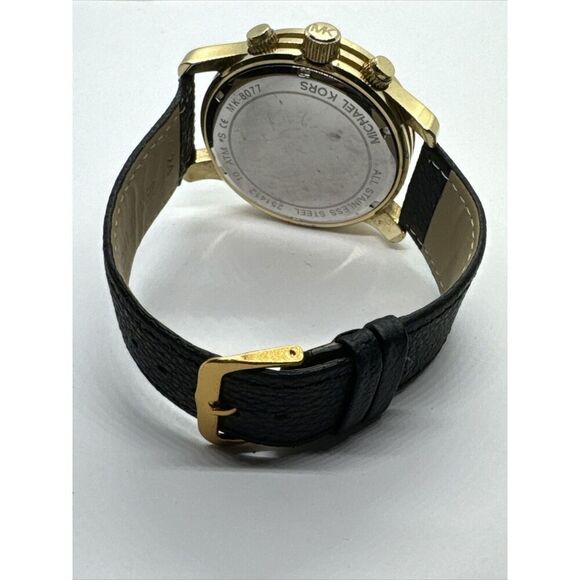 Michael Kors Runway MK8077 Men\'s Black Leather Analog Dial Quartz Watch JNA828 main image 6